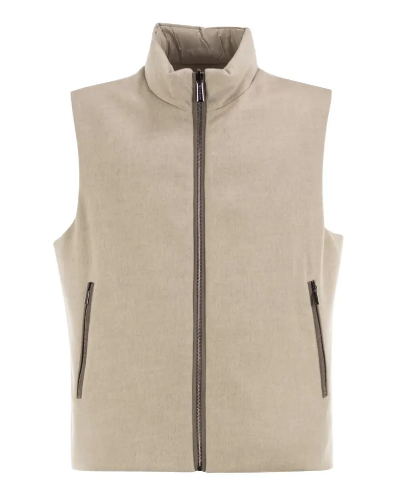MOORER reversible quilted gilet - Nude Nude