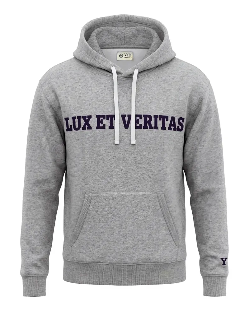 Gant x Yale logo-print hoodie - Grau Grau
