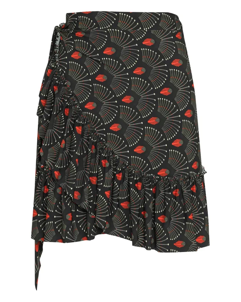 Lygia & Nanny Rock mit Rüschensaum - Schwarz Schwarz