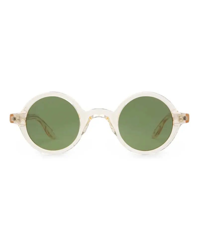 MOSCOT Zolman' Sonnenbrille mit grünen Gläsern - Weiß Weiß