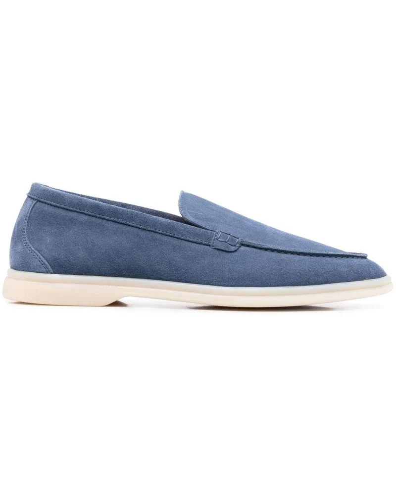 Scarosso Ludovico Loafer aus Wildleder - Blau Blau