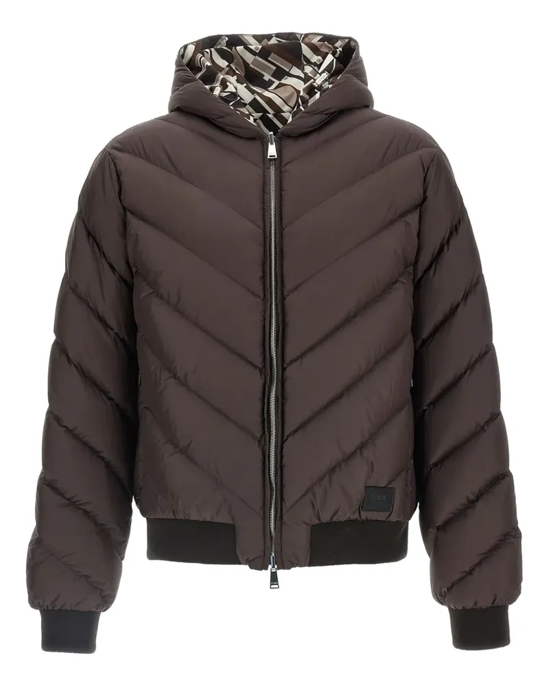 Fendi Reversible Quilted Hooded Jacket - Braun Braun