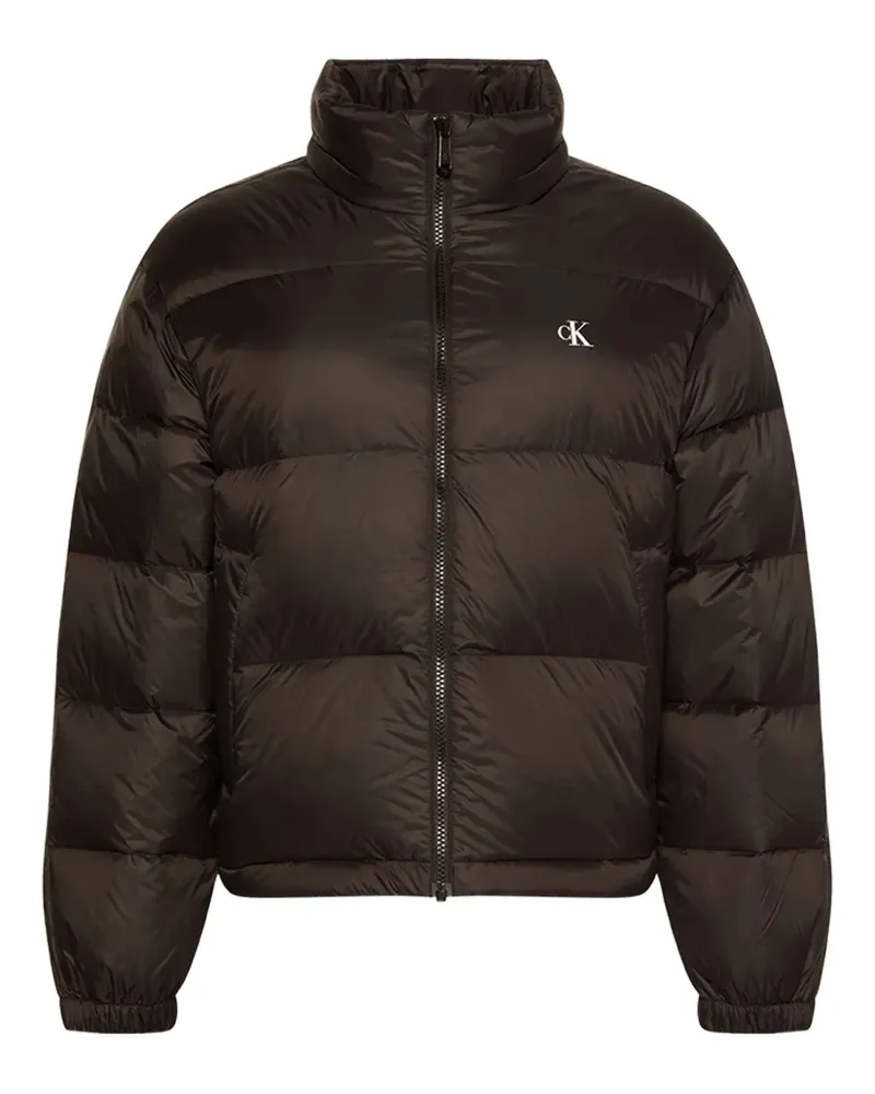 Calvin Klein Gefütterte Jacke mit Logo - Schwarz Schwarz