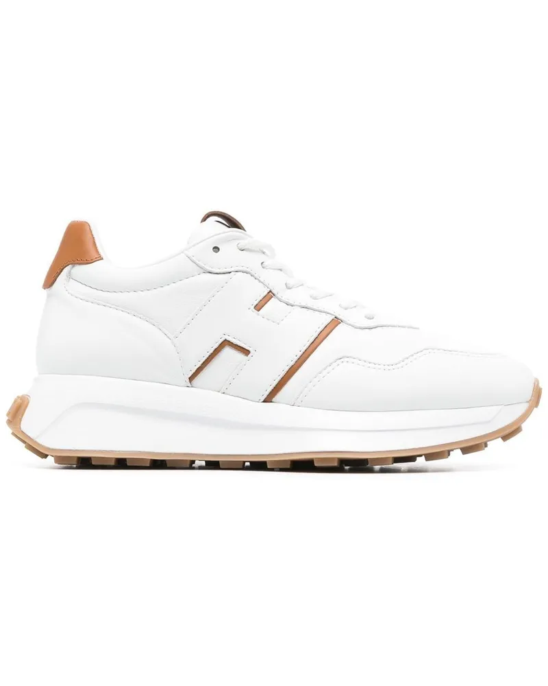 Hogan Sneakers mit Logo-Patch - Weiß Weiß