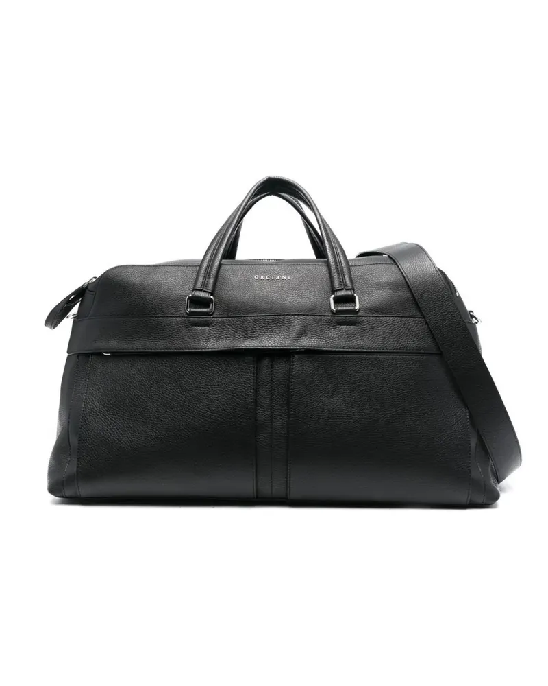 Orciani Micron leather tote bag - Schwarz Schwarz