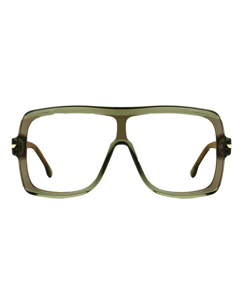 Victoria Beckham Sonnenbrille mit eckigem Gestell - Grün Grün