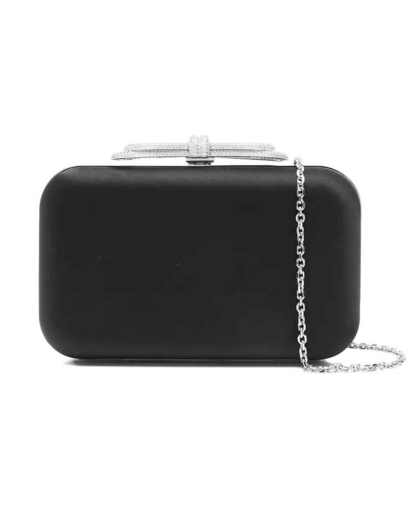 Mach & Mach Clutch mit Kristallen - Schwarz Schwarz
