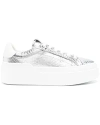 Ferragamo Sneakers im Metallic-Look Silber