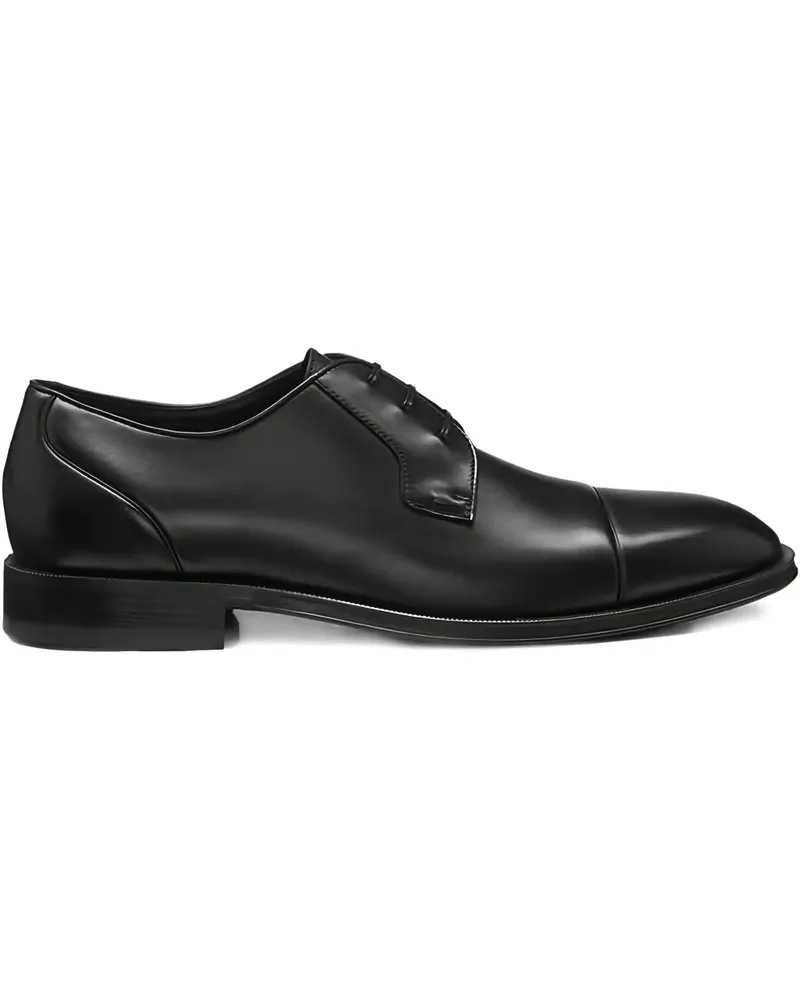 HUGO BOSS Derby-Schuhe mit angeschnittener Kappe - Schwarz Schwarz