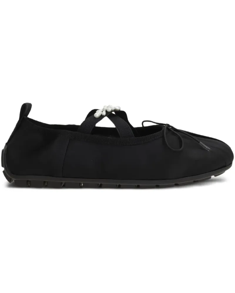 Simone Rocha Ballerinas mit Perlenverzierung - Schwarz Schwarz