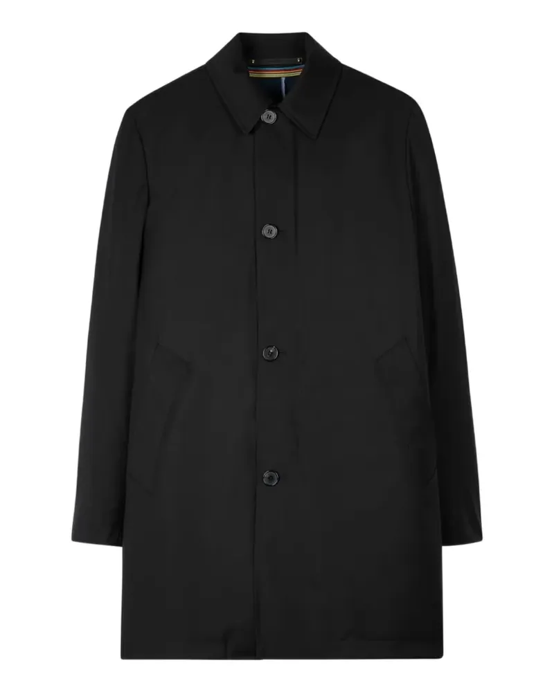 Paul Smith Klassischer Wollmantel - Schwarz Schwarz