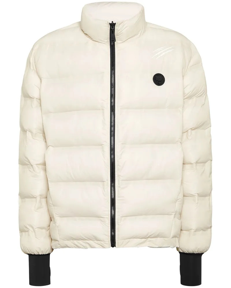 Philipp Plein Gefütterte Jacke mit Logo-Patch - Grau Grau