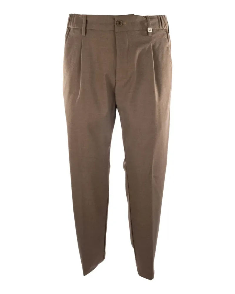 MYTHS Hose mit Bundfalten - Braun Braun