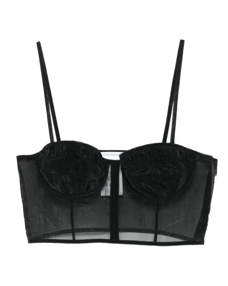 Cecilie Bahnsen Anya Bustier-Top - Black Black