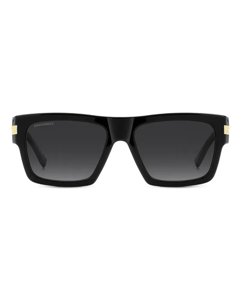 Dsquared2 Sonnenbrille mit eckigem Gestell - Schwarz Schwarz