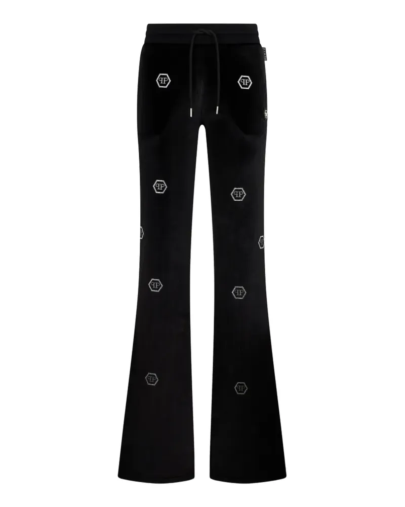 Philipp Plein monogram-embellished track pants - Schwarz Schwarz