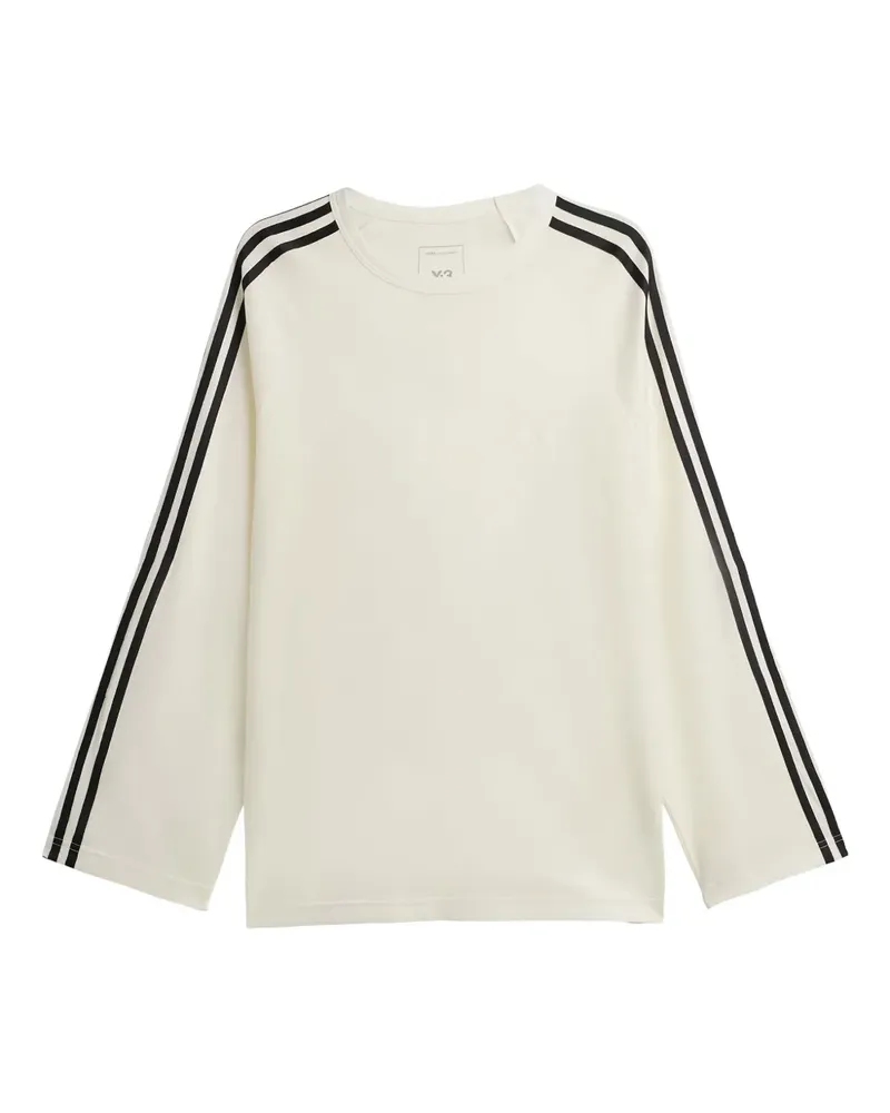 Y-3 Langarmshirt mit Streifendetail - Weiß Weiß
