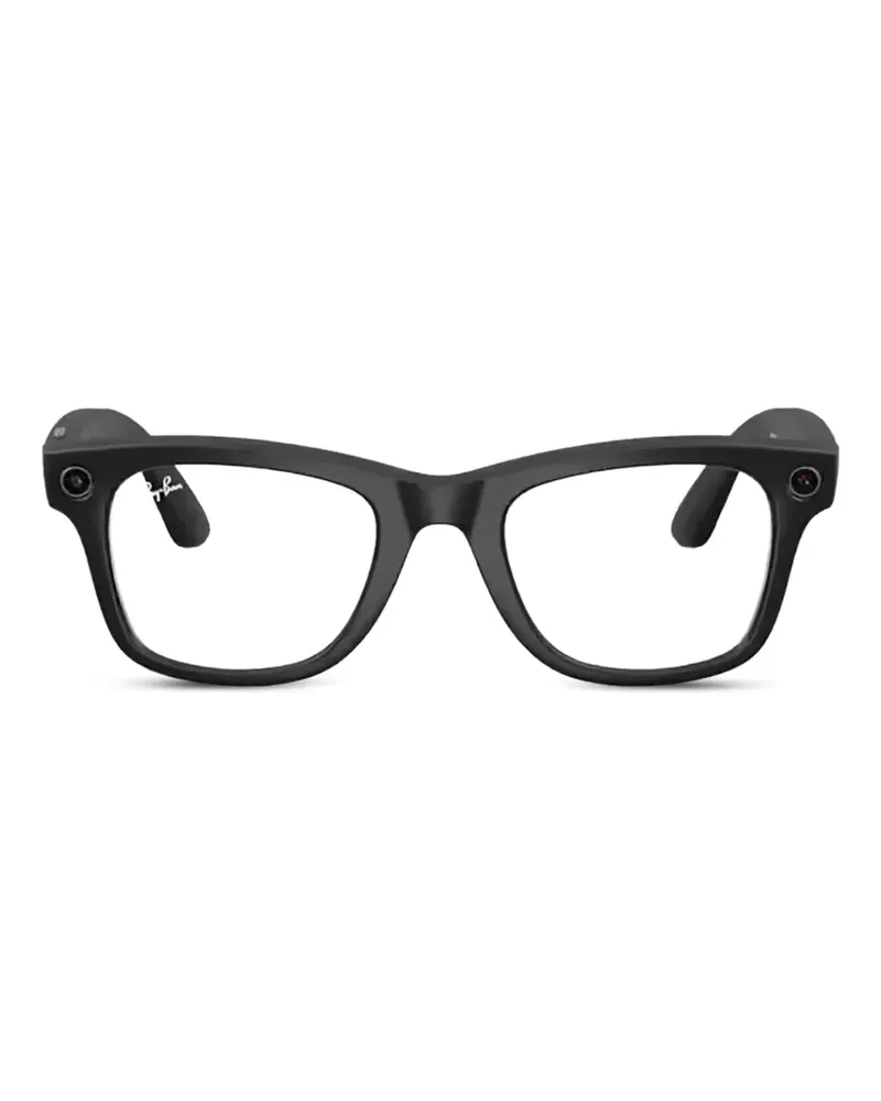 Ray Ban rectangle-frame glasses - Schwarz Schwarz