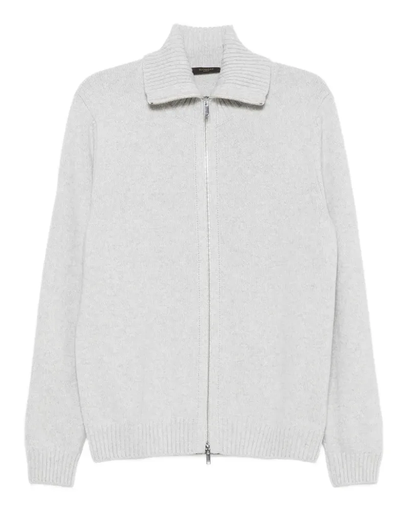 Zanone Cardigan mit geripptem Kragen - Grau Grau
