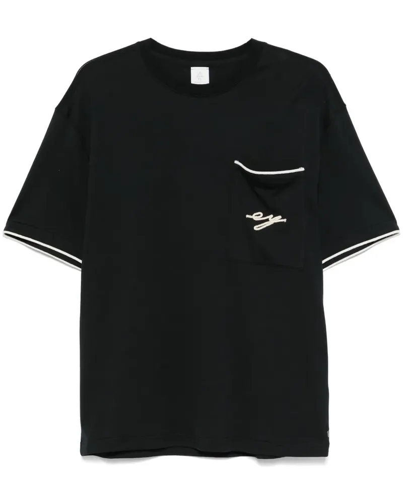Eleventy Klassisches T-Shirt - Schwarz Schwarz