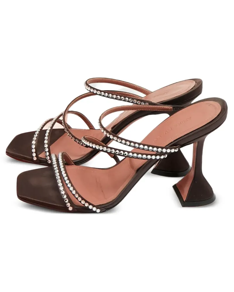 Amina Muaddi embellished sandals - Braun Braun