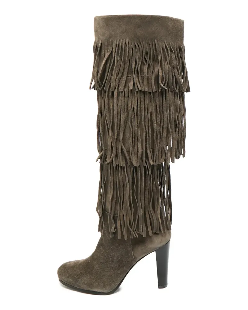 Stuart Weitzman Fringie suede knee-length boots - Grau Grau