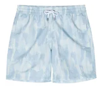 Seascape Badeshorts mit abstraktem Print - Blau