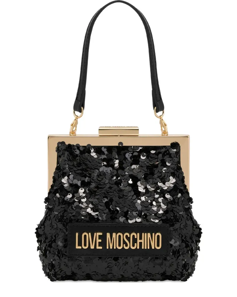 Moschino Tasche mit Pailletten - Schwarz Schwarz