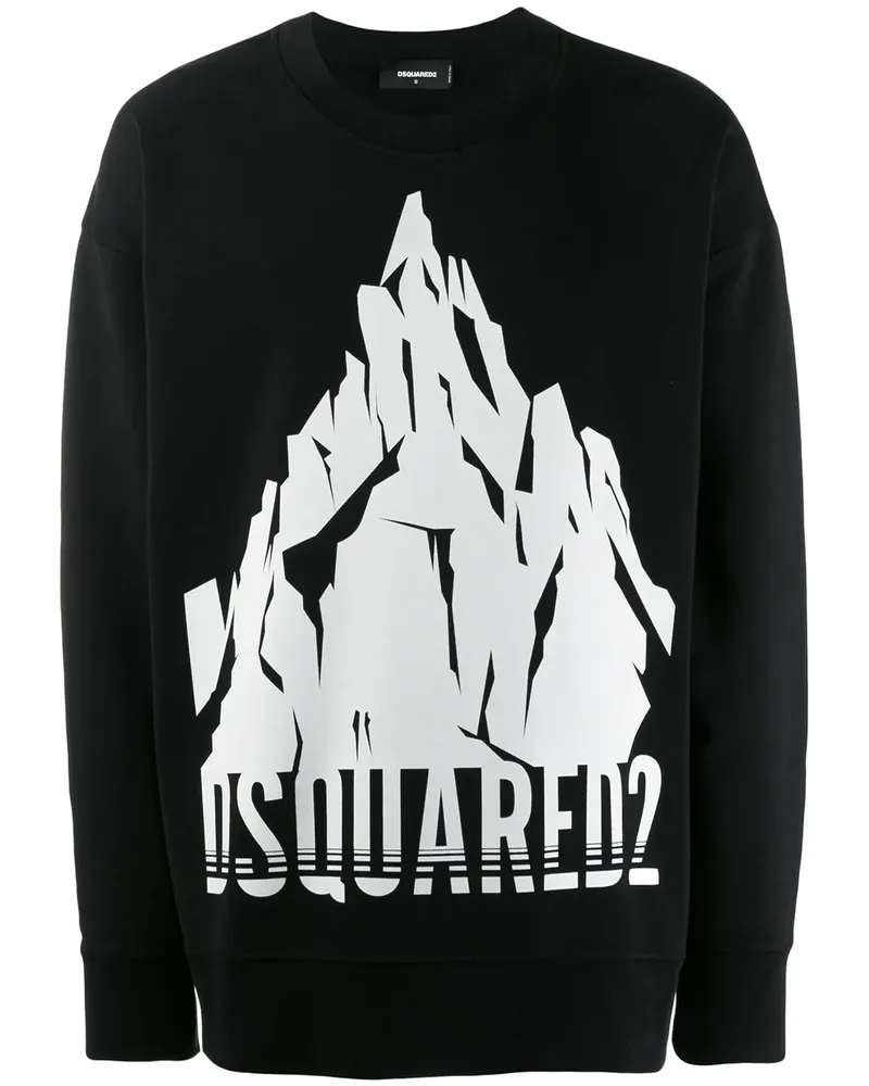 Dsquared2 Pullover mit Logo - Schwarz Schwarz