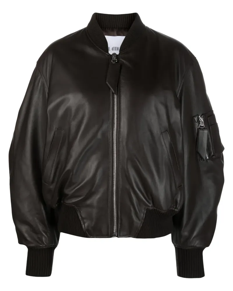 ATTICO Bomberjacke aus Leder - Braun Braun