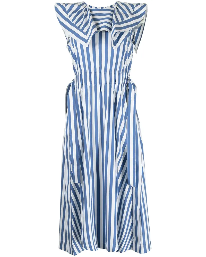 3.1 phillip lim Asymmetrisches Midikleid mit Streifen - Blau Blau