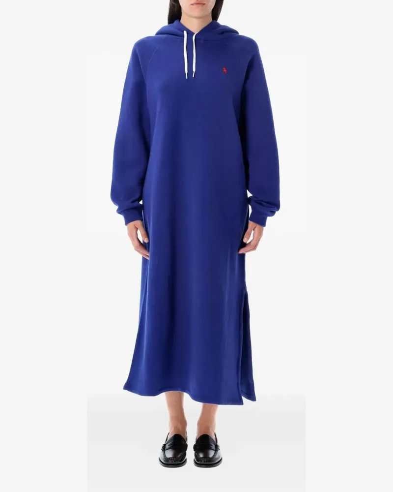 Ralph Lauren Kapuzenkleid mit seitlichem Schlitz - Blau Blau