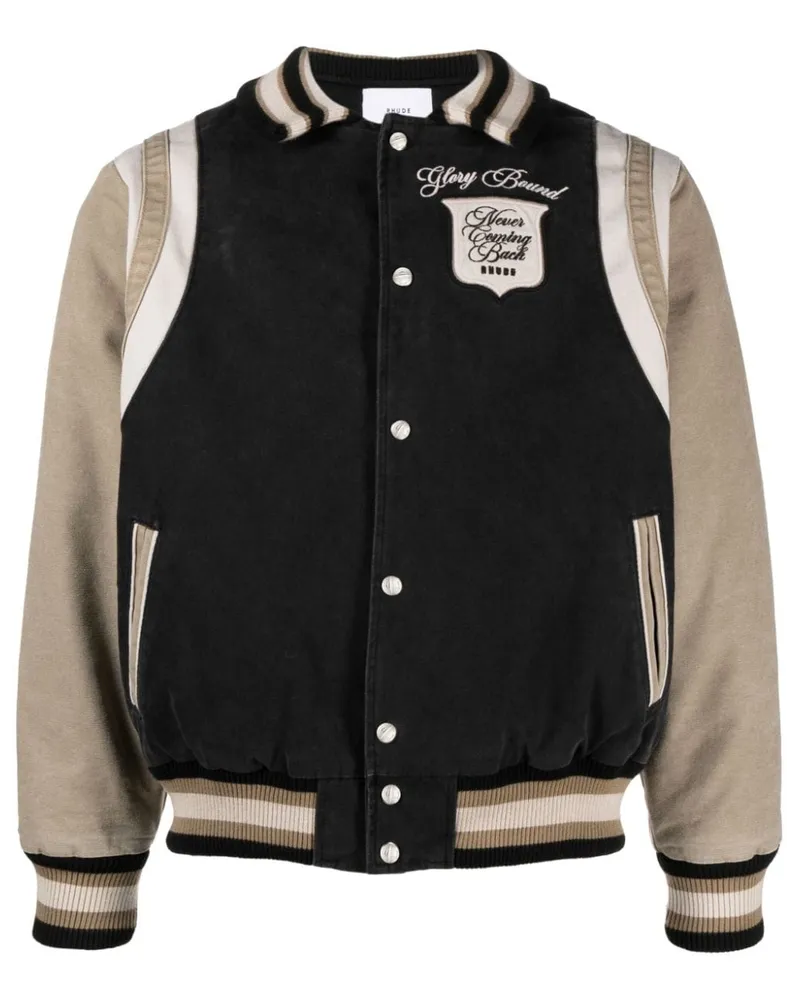RHUDE Bomberjacke aus Canvas - Schwarz Schwarz