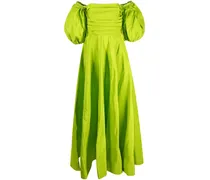 Schulterfreies Kleid - Grün