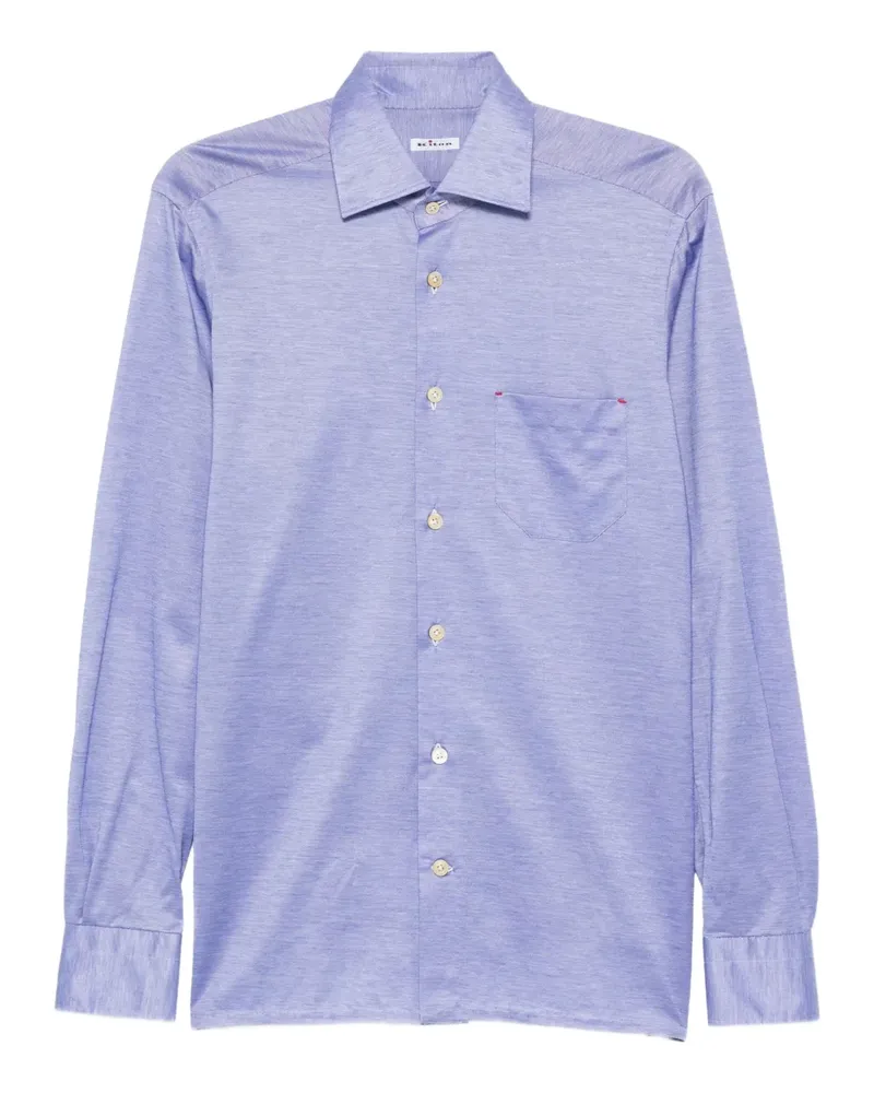 Kiton Klassisches Hemd - Blau Blau