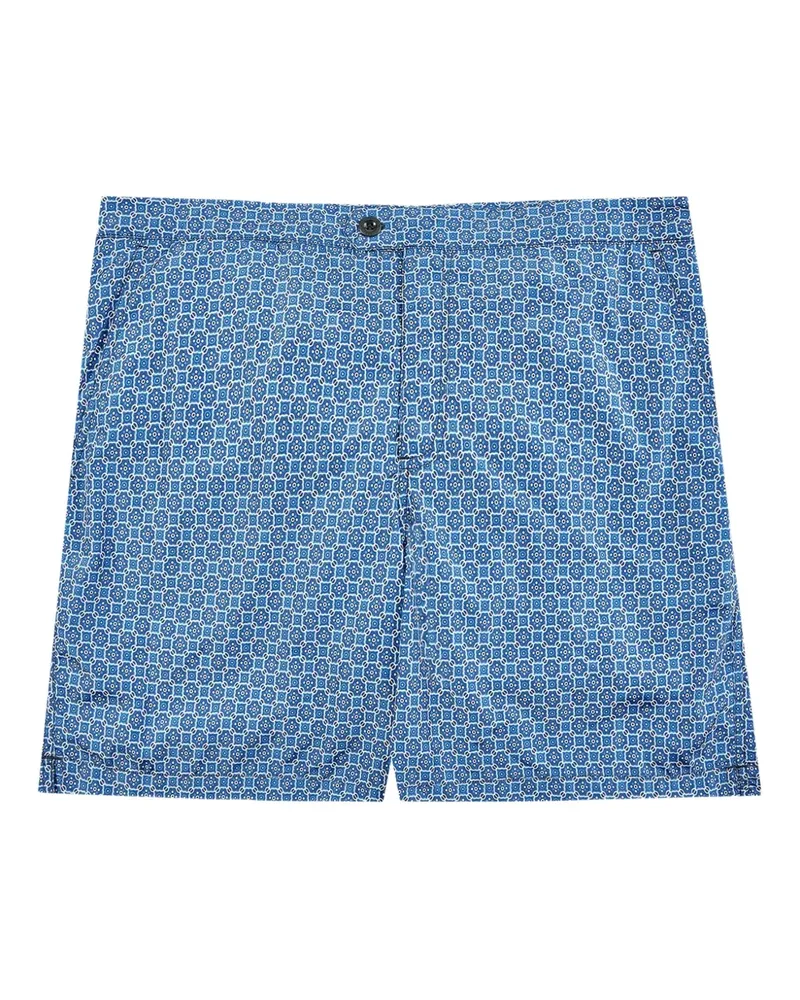 Incotex Badeshorts mit geometrischem Print - Blau Blau