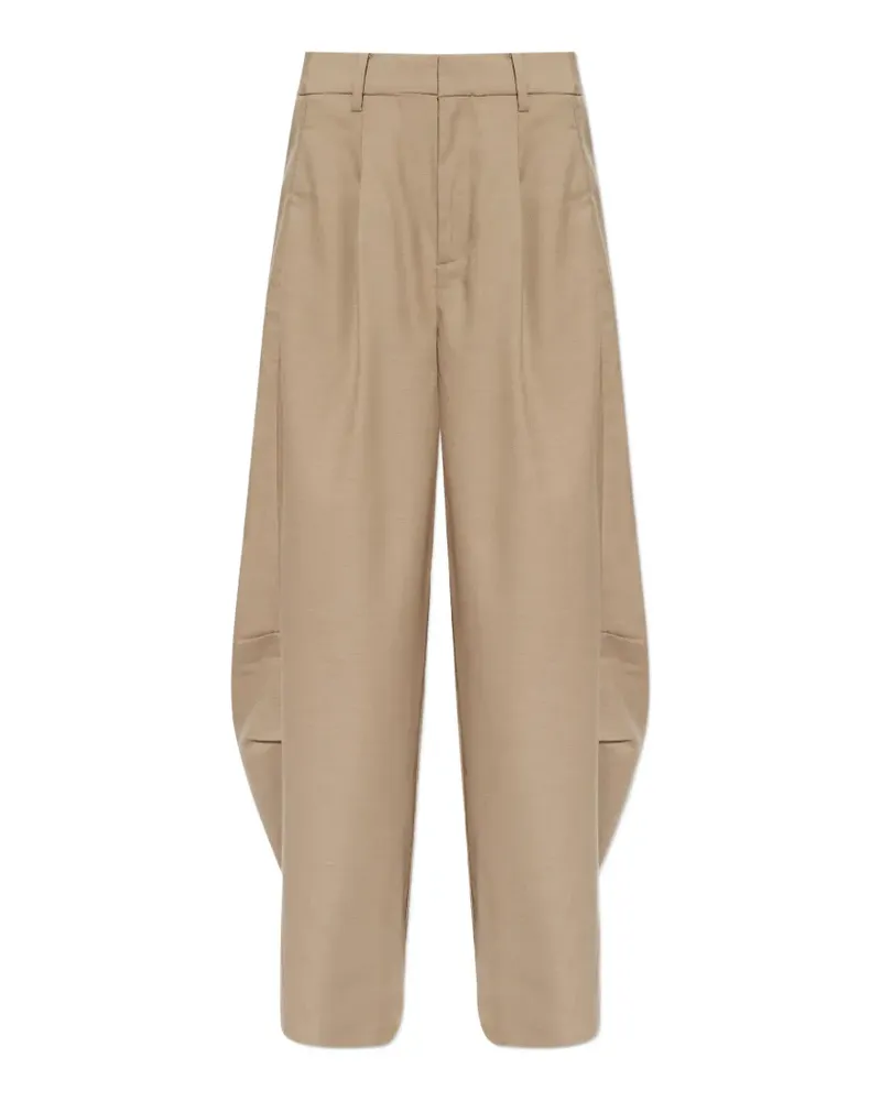Gestuz pleated wide-leg trousers - Braun Braun