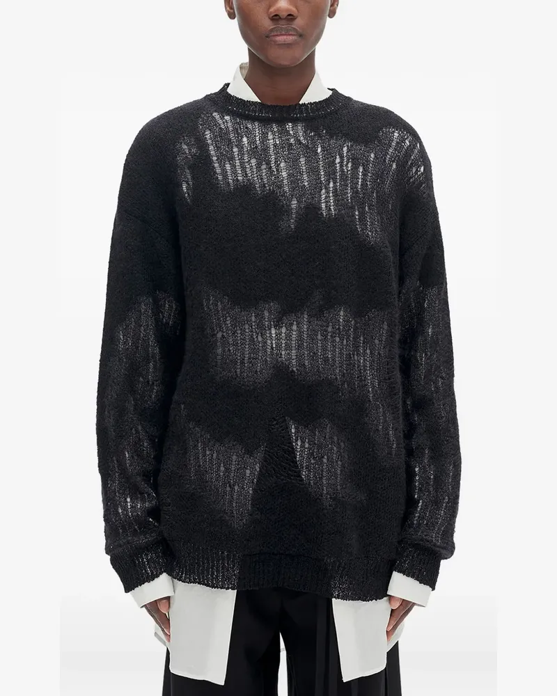 Ann Demeulemeester Lalla brushed sweater - Schwarz Schwarz