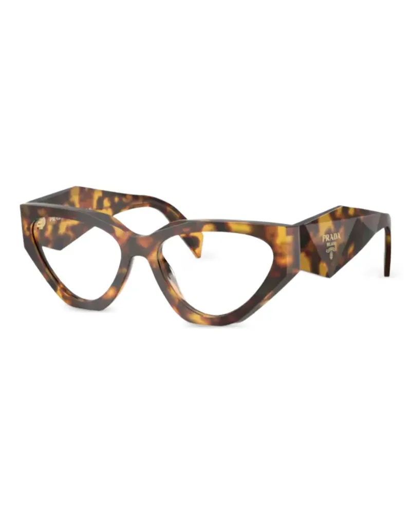 Prada Brille mit geometrischem Gestell - Braun Braun