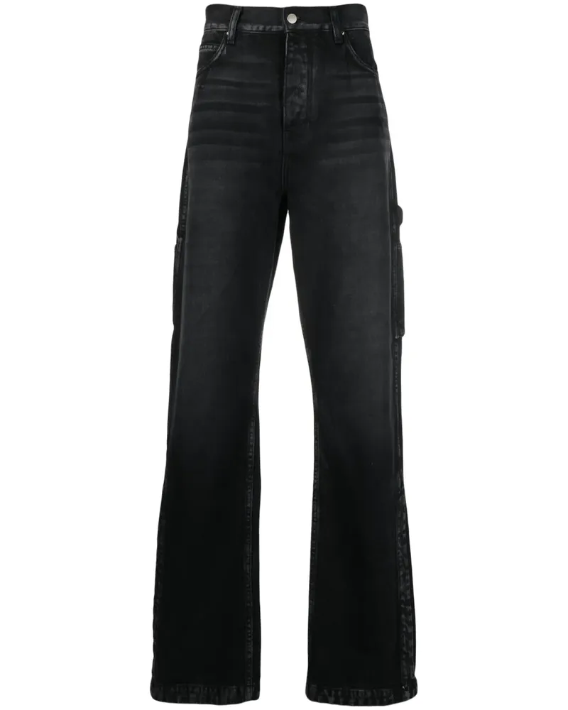 Amiri Straight-Leg-Jeans mit Cargotaschen - Schwarz Schwarz