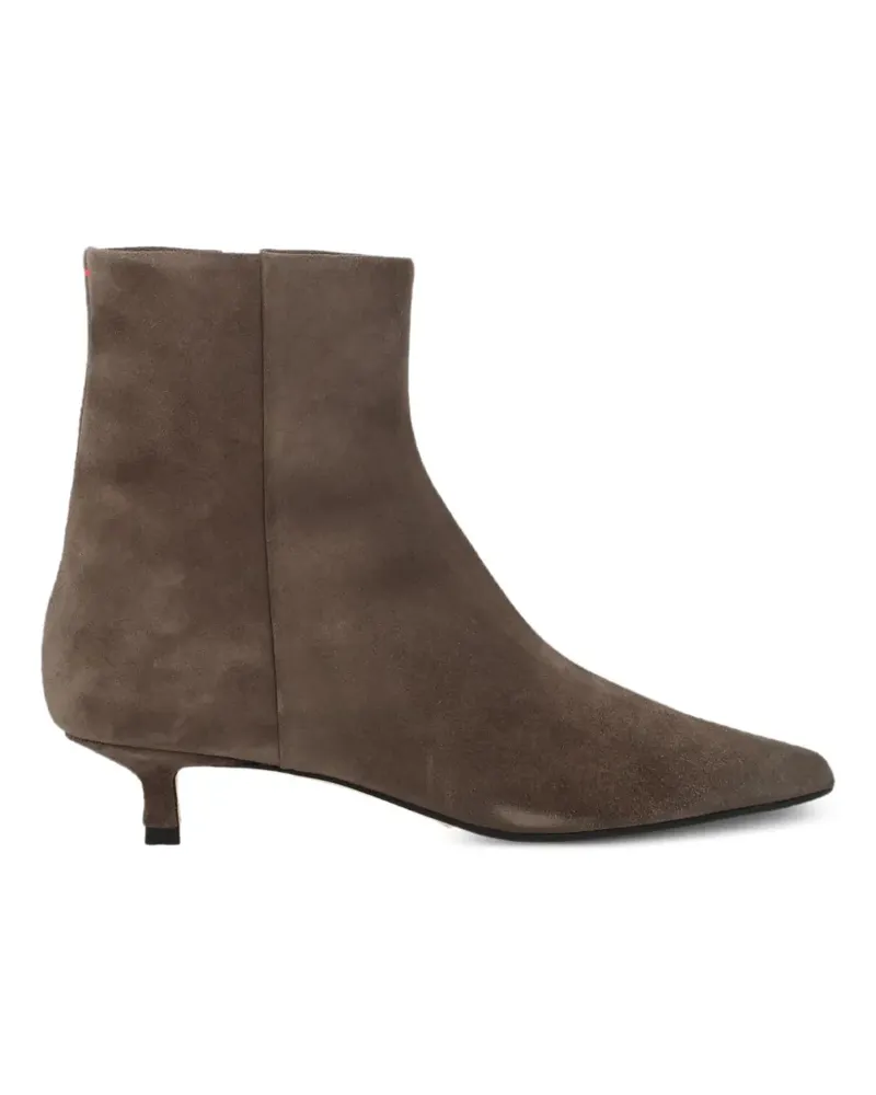 aeyde Wildlederstiefel mit spitzer Kappe - Braun Braun