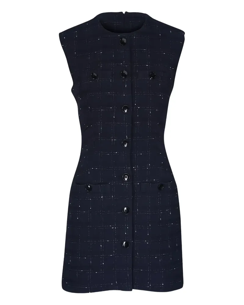 Veronica Beard Ärmelloses Minikleid mit Karomuster - Blau Blau