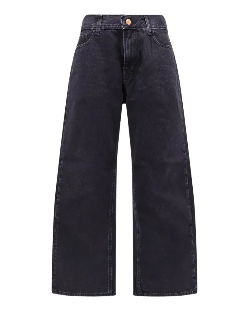 3x1 Ausgeblichene Wide-Leg-Jeans - Schwarz Schwarz