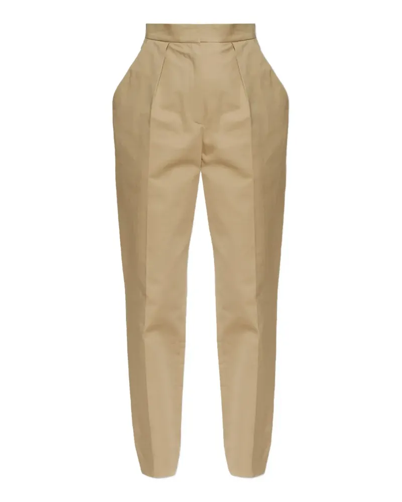 Balmain pleated-detail tailored trousers - Nude Nude