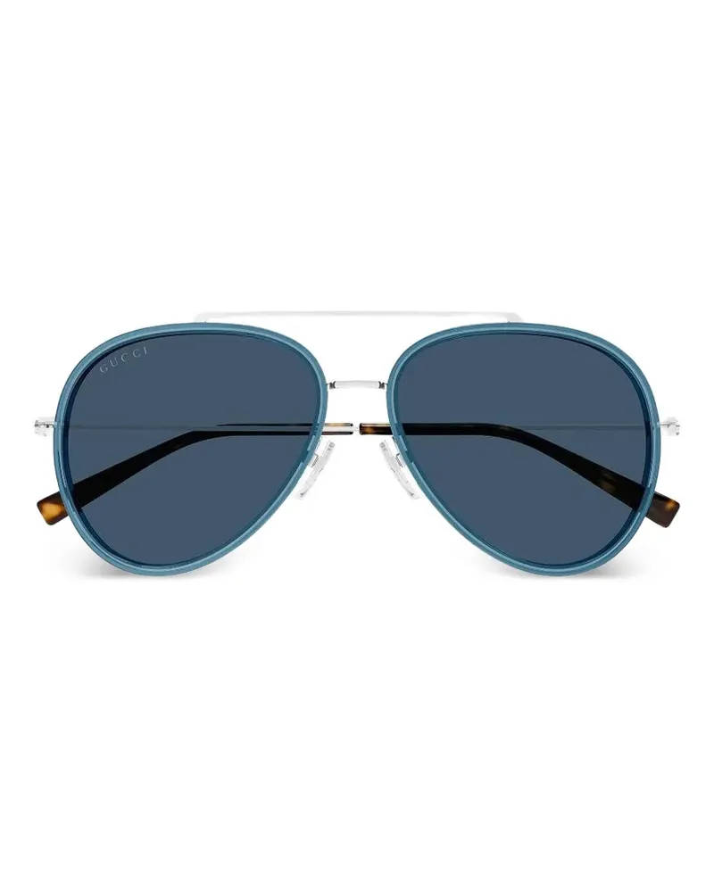 Gucci Tiny GG pilot-frame sunglasses - Silber Silber
