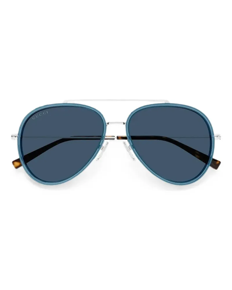 Gucci Tiny GG pilot-frame sunglasses - Silber Silber