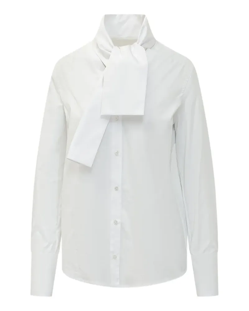 TELA Langarmshirt mit Schleife - Weiß Weiß