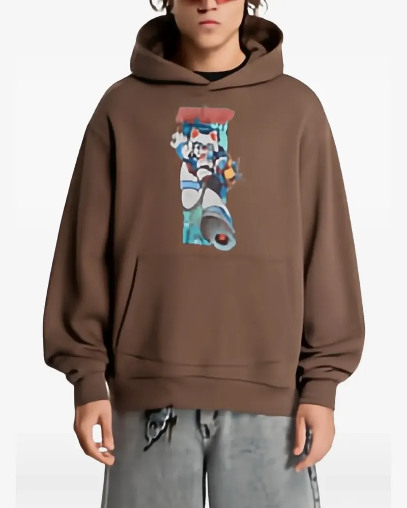Ripndip Rokkunerm Hoodie mit grafischem Print - Braun Braun