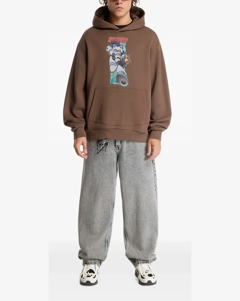 Ripndip Rokkunerm Hoodie mit grafischem Print - Braun Braun
