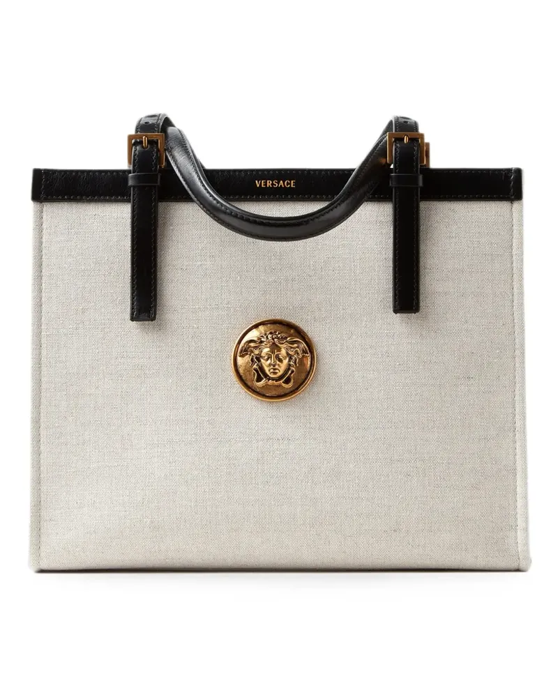 Versace Rivière Tote Bag aus Canvas - Nude Nude